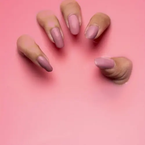 Pink Almond nail style